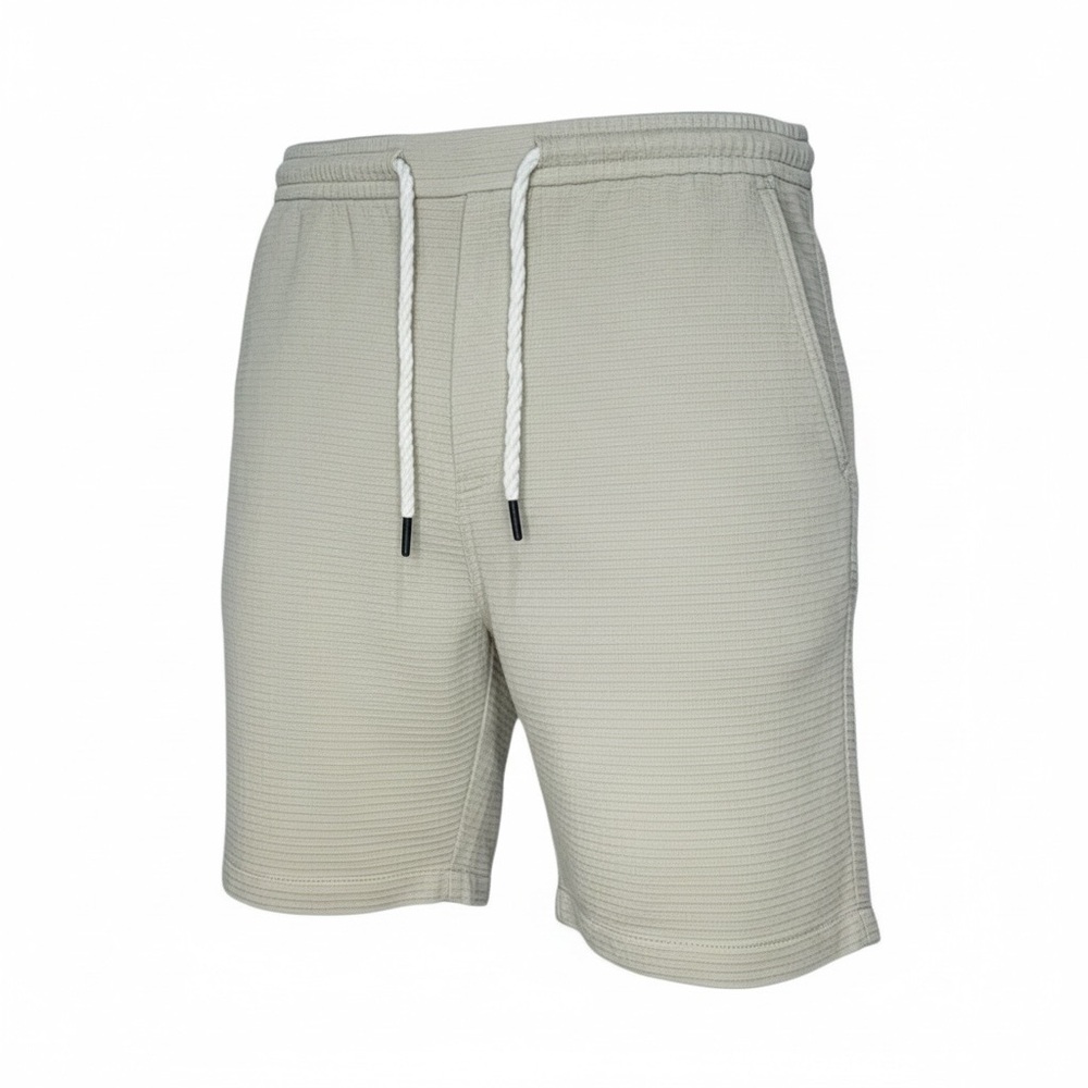 Zara Tan Athletic Shorts with Drawstring Waistband